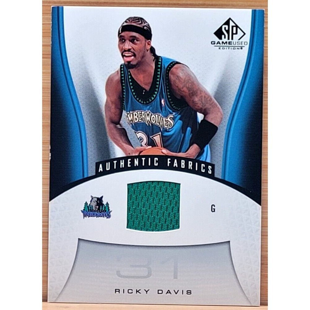 2006-07 SP GAME USED RICKY DAVIS GAME USED JERSEY‎ TIMBERWOLVES